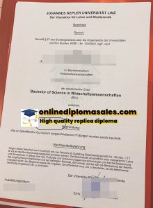 Where to buy Johannes Kepler University Linz bachelor's degree?
