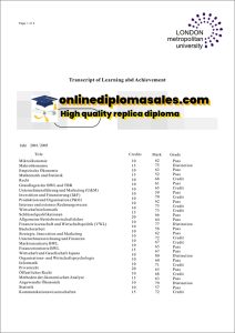 Ludwig-Maximilians-Universität Mün fake transcript