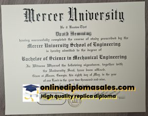 How to buy a Mercer University degree certificate?
