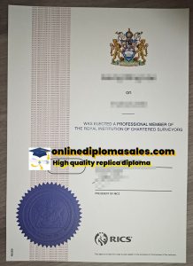 RICS certificate diplomas for sale online.