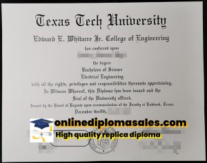 How to buy a Texas Tech University degree certificate?