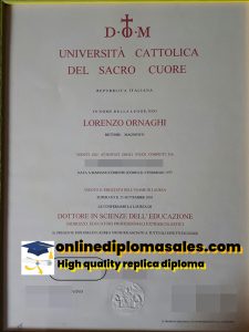 How to get a fake diploma from Università Cattolica del Sacro Cuore?