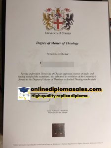 How to replace the University of Chester degree certificate?