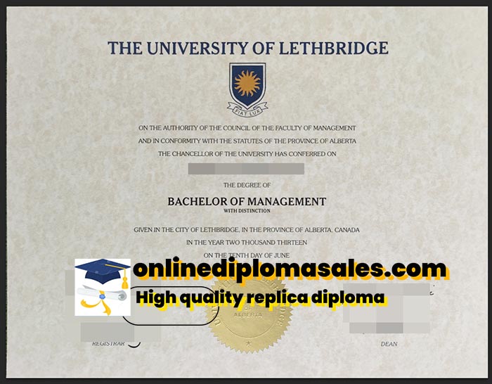 Where to buy University of Lethbridge degree certificate?