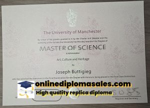 How long does it take to buy a University of Manchester degree certificate?