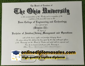 Where to order Ohio University degree certificate?